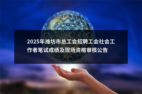 2025年潍坊市总工会招聘工会社会工作者笔试成绩及现场资格审核公告 图片