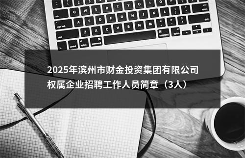 2025年滨州市财金投资集团有限公司权属企业招聘工作人员简章（3人） 图片