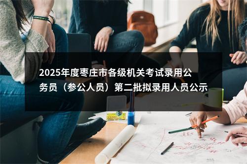 2025年度枣庄市各级机关考试录用公务员（参公人员）第二批拟录用人员公示 图片
