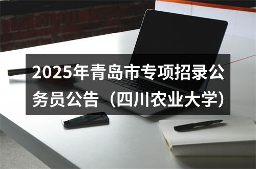 2025年青岛市专项招录公务员公告（四川农业大学） 图片