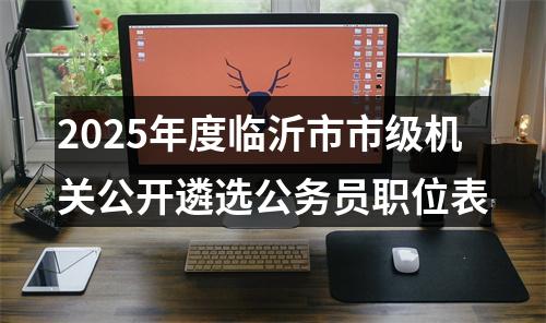2025年度临沂市市级机关公开遴选公务员职位表 图片