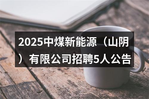 2025中煤新能源（山阴）有限公司招聘5人公告 图片