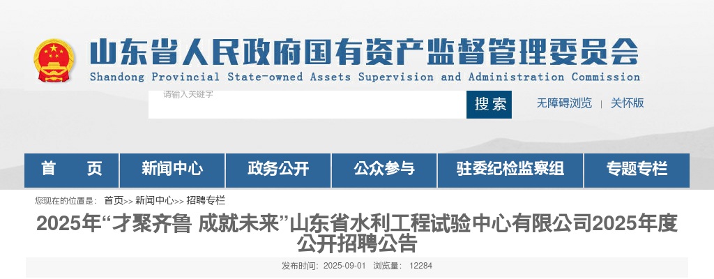 2025年山东省水利工程试验中心有限公司公开招聘公告（2人） 图片