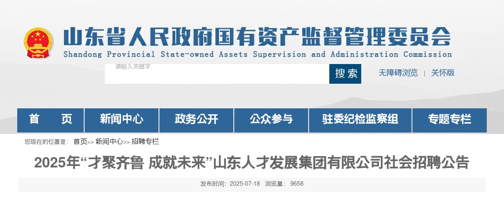 2025年山东人才发展集团有限公司社会招聘公告 图片